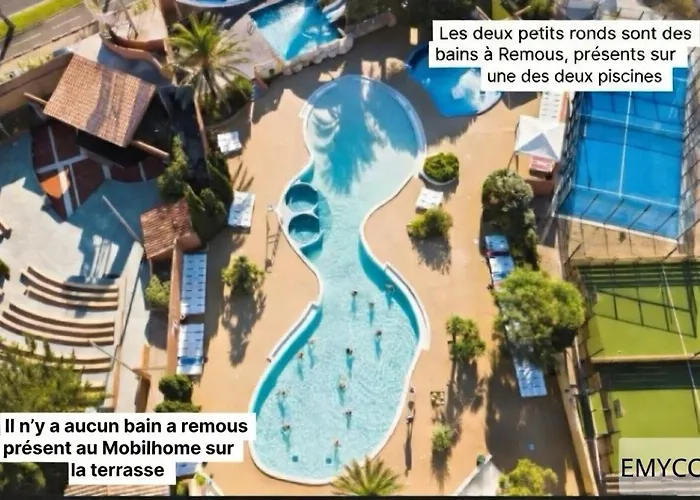 Mobil 8 Personnes Climatisé 3 Avec Piscines Et à Pied à 500m à Canet-plage Camping