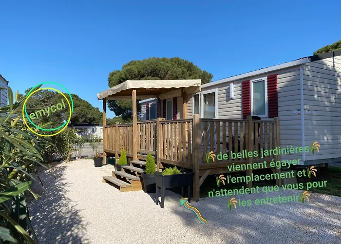 Mobil 8 Personnes Climatise 3 Avec Piscines Et A Pied A 500m A Canet-plage مكان تخييم كانيه